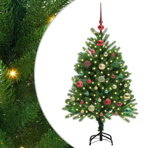 Árbol de Navidad con 150 LED con soporte Verde 120 cm PE H
