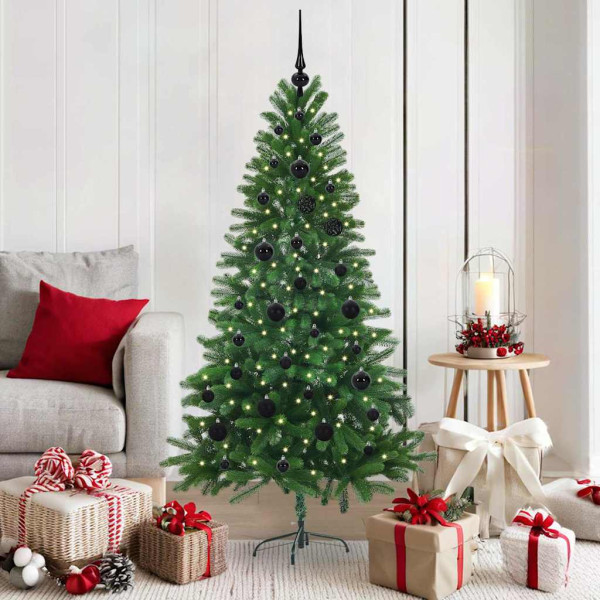 Árbol de Navidad con 150 LED con soporte Verde 150 cm PE D