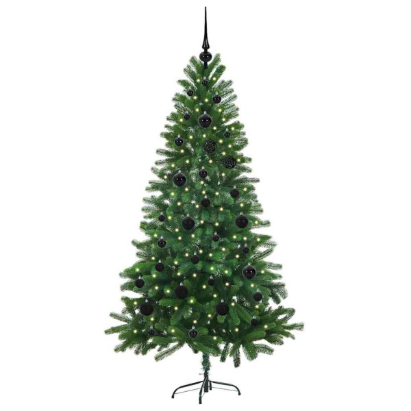 Árbol de Navidad con 150 LED con soporte Verde 150 cm PE M 3