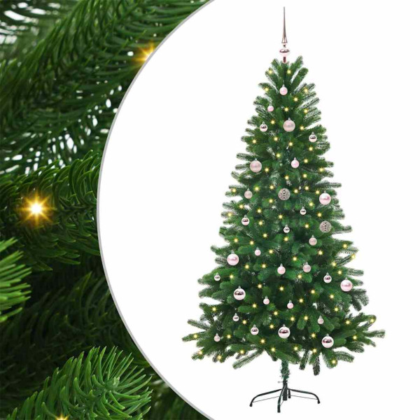 Árbol de Navidad con 150 LED con soporte Verde 150 cm PE D