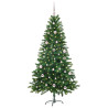 Árbol de Navidad con 150 LED con soporte Verde 150 cm PE 2
