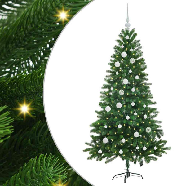 Árbol de Navidad con 150 LED con soporte Verde 150 cm PE M 2