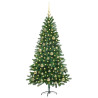 Árbol de Navidad con 150 LED con soporte Verde 150 cm PE 3
