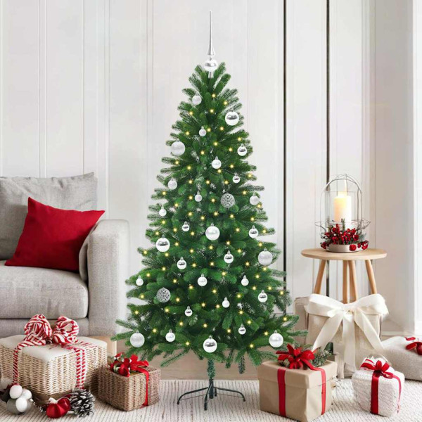 Árbol de Navidad con 150 LED con soporte Verde 150 cm PE D