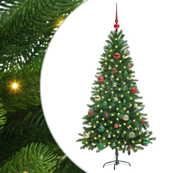 Árbol de Navidad con 150 LED con soporte Verde 150 cm PE M 2