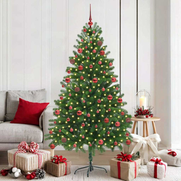 Árbol de Navidad con 300 LED con soporte Verde 180 cm PE D
