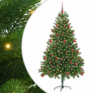 Árbol de Navidad con 300 LED con soporte Verde 180 cm PE H