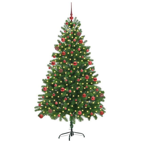 Árbol de Navidad con 300 LED con soporte Verde 180 cm PE M 3