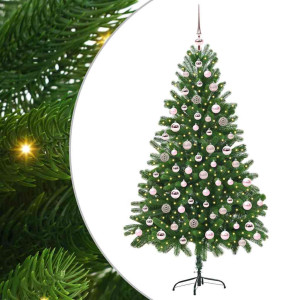 Árbol de Navidad con 300 LED con soporte Verde 180 cm PE H
