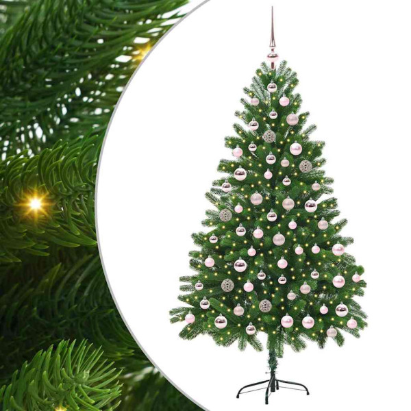 Árbol de Navidad con 300 LED con soporte Verde 180 cm PE M 2