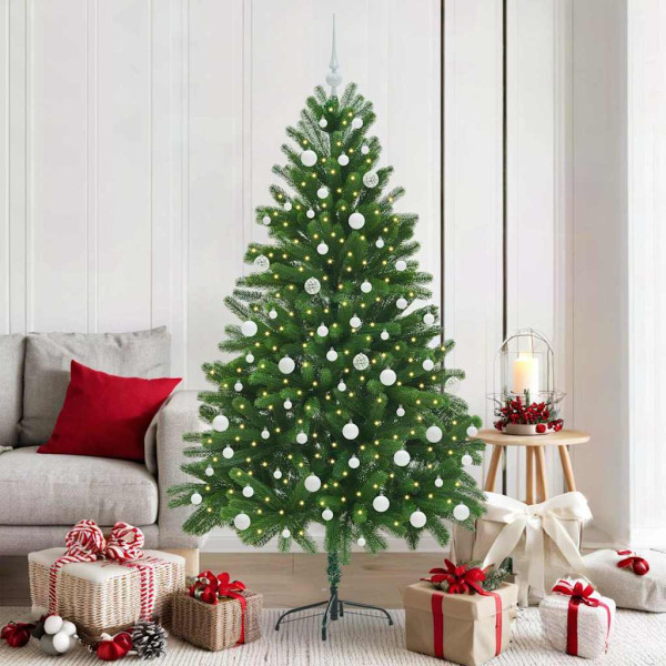Árbol de Navidad con 300 LED con soporte Verde 180 cm PE D