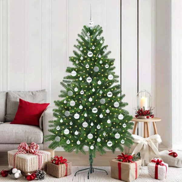 Árbol de Navidad con 300 LED con soporte Verde 180 cm PE D