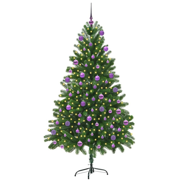 Árbol de Navidad con 300 LED con soporte Verde 180 cm PE M 3