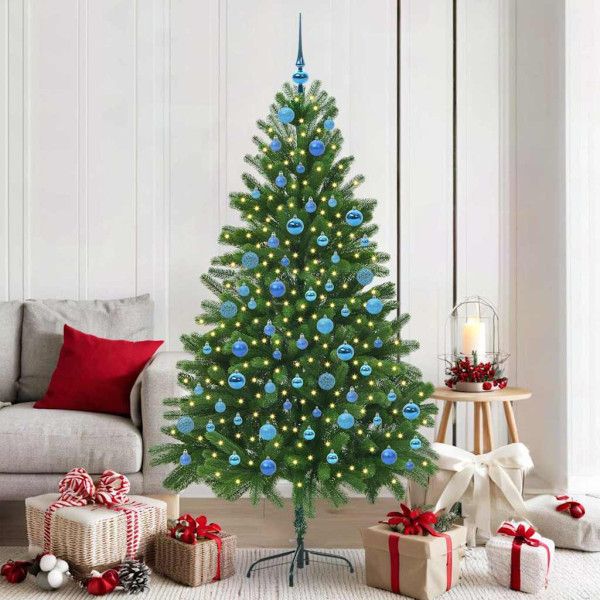 Árbol de Navidad con 300 LED con soporte Verde 180 cm PE D
