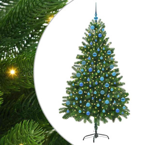 Árbol de Navidad con 300 LED con soporte Verde 180 cm PE H