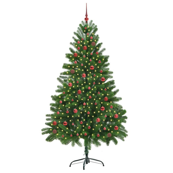 Árbol de Navidad con 300 LED con soporte Verde 210 cm PE M 3