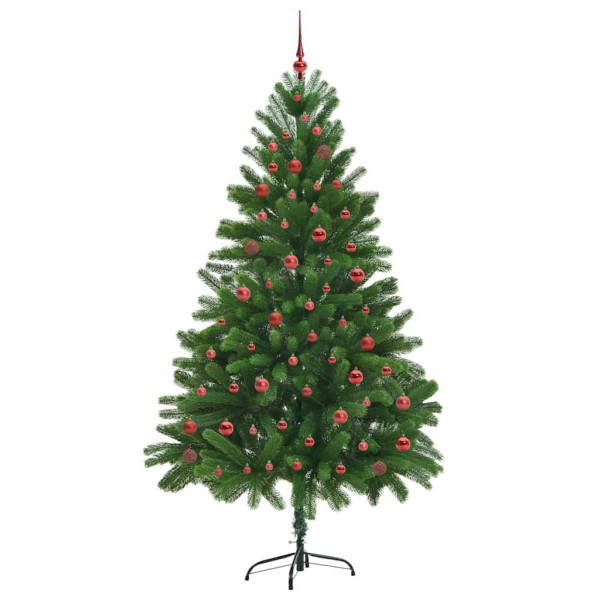 Árbol de Navidad con 300 LED con soporte Verde 210 cm PE M 4