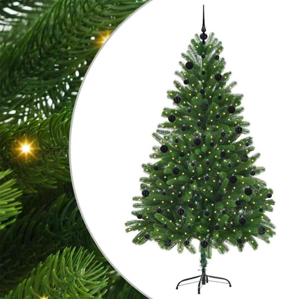 Árbol de Navidad con 300 LED con soporte Verde 210 cm PE M 2