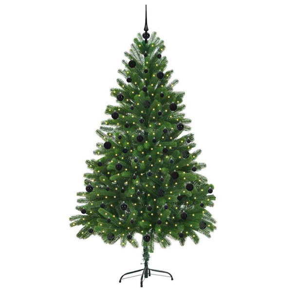 Árbol de Navidad con 300 LED con soporte Verde 210 cm PE M 3