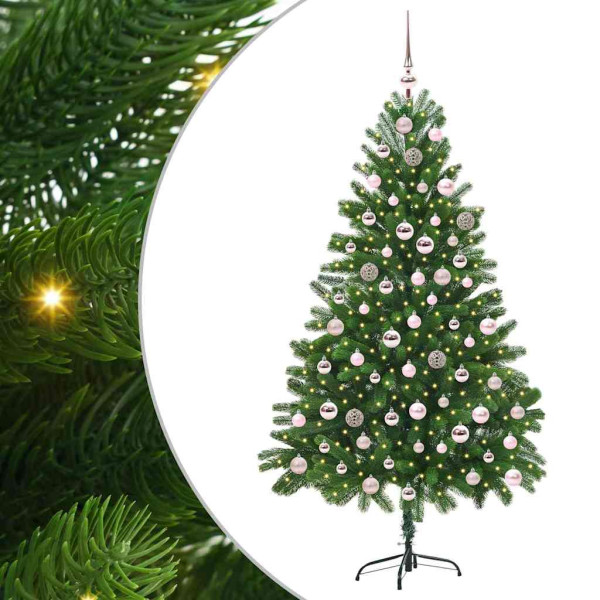 Árbol de Navidad con 300 LED con soporte Verde 210 cm PE M 2