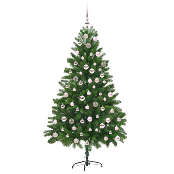 Árbol de Navidad con 300 LED con soporte Verde 210 cm PE M 4