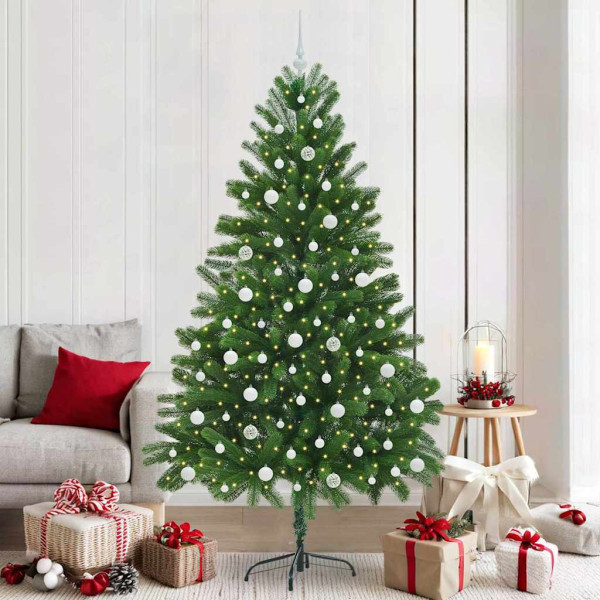 Árbol de Navidad con 300 LED con soporte Verde 210 cm PE D