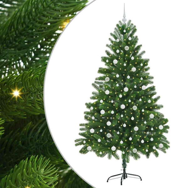 Árbol de Navidad con 300 LED con soporte Verde 210 cm PE M 2