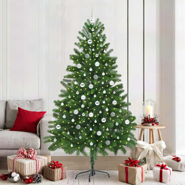 Árbol de Navidad con 300 LED con soporte Verde 210 cm PE D