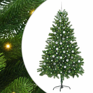 Árbol de Navidad con 300 LED con soporte Verde 210 cm PE H