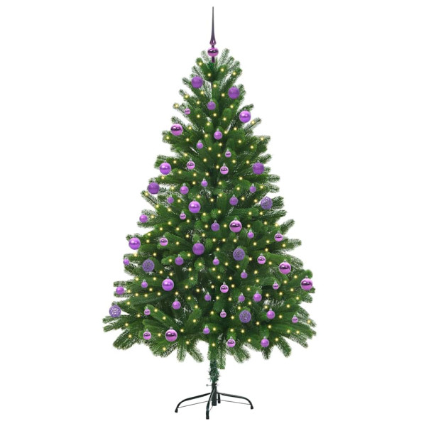 Árbol de Navidad con 300 LED con soporte Verde 210 cm PE M 3