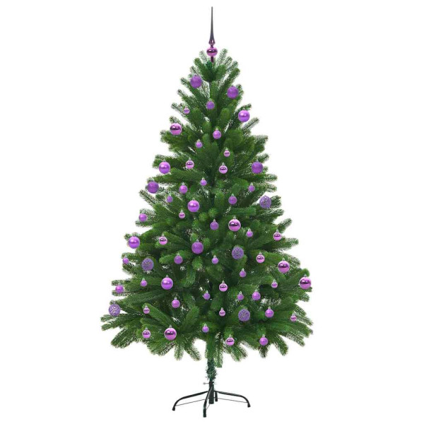 Árbol de Navidad con 300 LED con soporte Verde 210 cm PE M 4