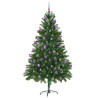 Árbol de Navidad con 300 LED con soporte Verde 210 cm PE 4