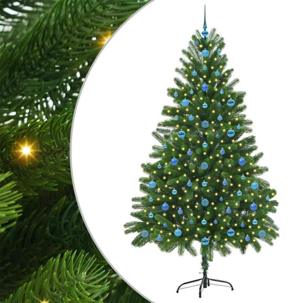 Árbol de Navidad con 300 LED con soporte Verde 210 cm PE M 2