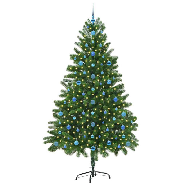 Árbol de Navidad con 300 LED con soporte Verde 210 cm PE M 3