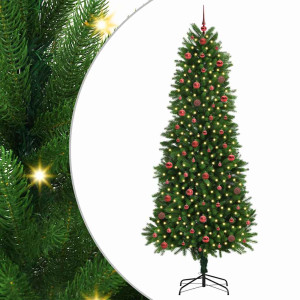 Árbol de Navidad con 300 LED con soporte Verde 240 cm PE H