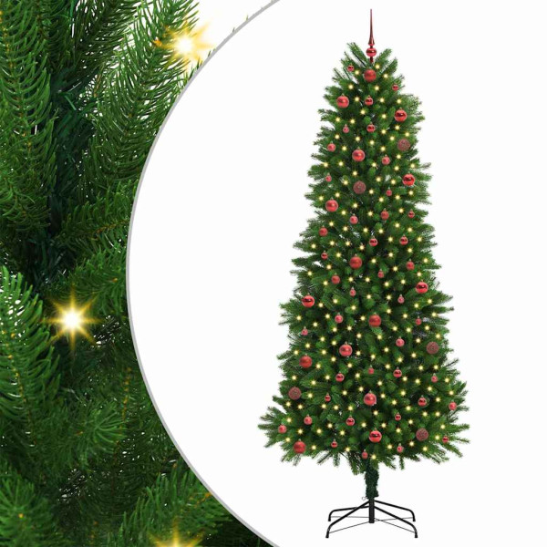 Árbol de Navidad con 300 LED con soporte Verde 240 cm PE M 2