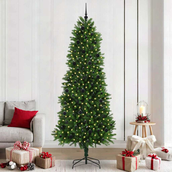 Árbol de Navidad con 300 LED con soporte Verde 240 cm PE D