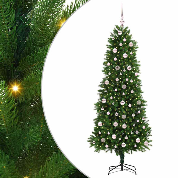 Árbol de Navidad con 300 LED con soporte Verde 240 cm PE M 2