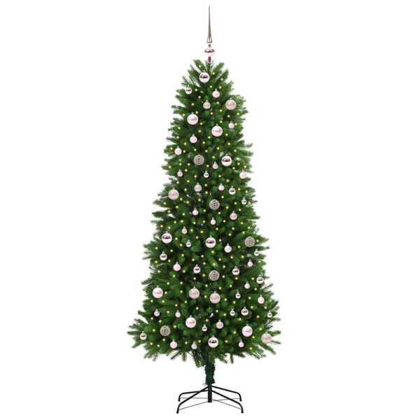 Árbol de Navidad con 300 LED con soporte Verde 240 cm PE M 3