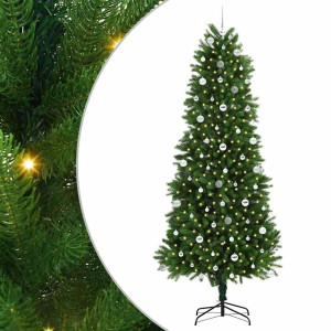 Árbol de Navidad con 300 LED con soporte Verde 240 cm PE H
