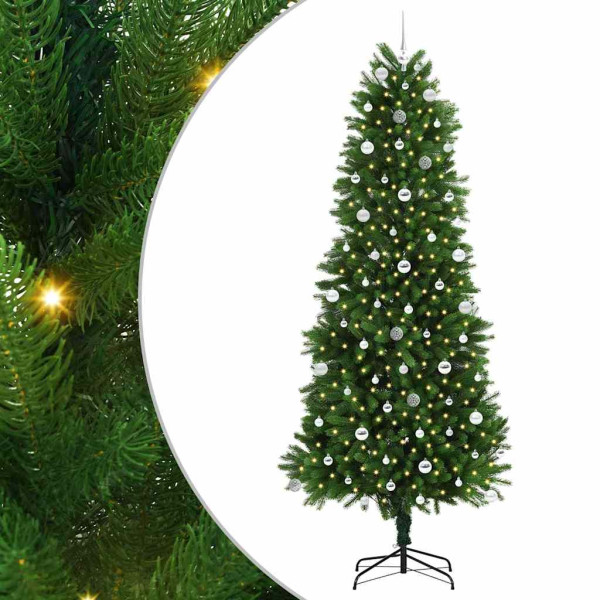 Árbol de Navidad con 300 LED con soporte Verde 240 cm PE M 2