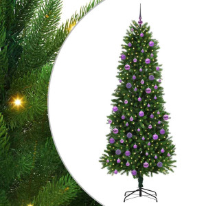 Árbol de Navidad con 300 LED con soporte Verde 240 cm PE H