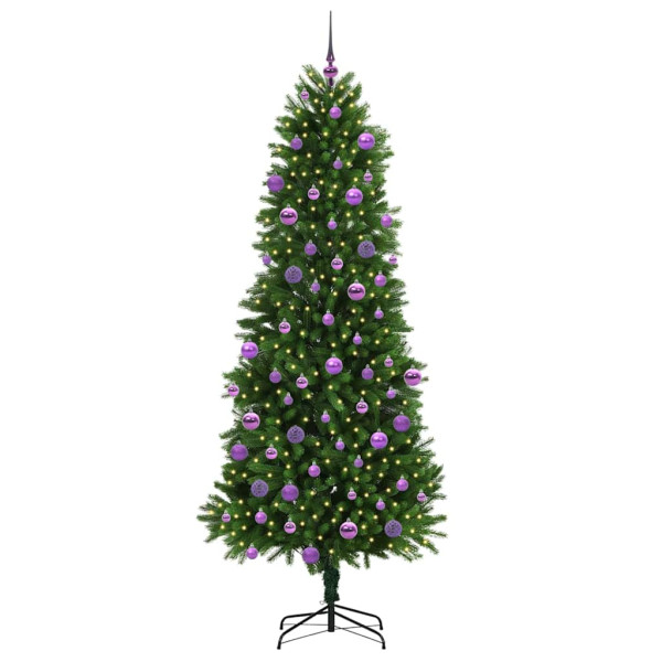Árbol de Navidad con 300 LED con soporte Verde 240 cm PE M 3