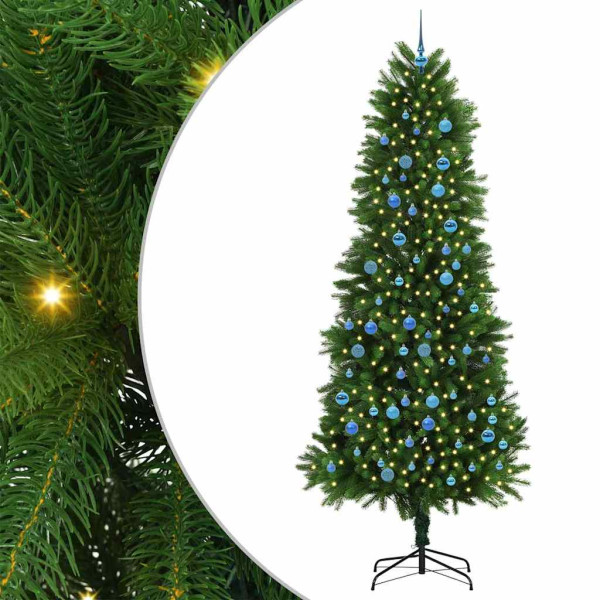 Árbol de Navidad con 300 LED con soporte Verde 240 cm PE D
