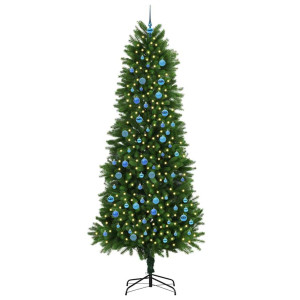 Árbol de Navidad con 300 LED con soporte Verde 240 cm PE H