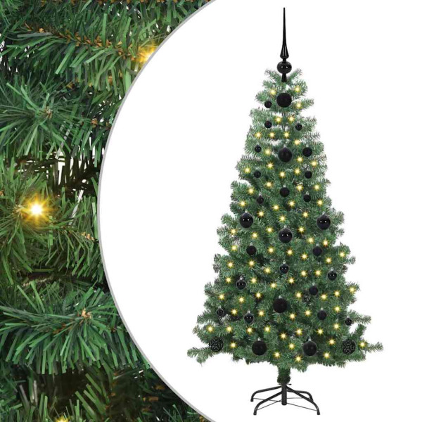 Árbol de Navidad con 150 LED con soporte Verde 120 cm PVC M 2