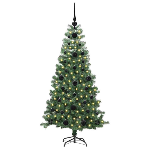 Árbol de Navidad con 150 LED con soporte Verde 120 cm PVC M 3