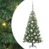 Árbol de Navidad con 150 LED con soporte Verde 120 cm PVC 2