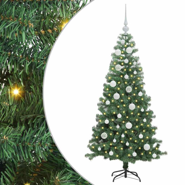 Árbol de Navidad con 150 LED con soporte Verde 120 cm PVC M 2