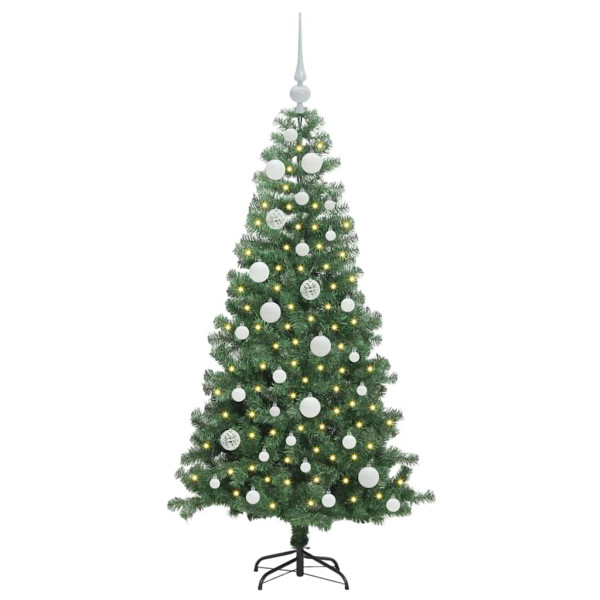 Árbol de Navidad con 150 LED con soporte Verde 120 cm PVC M 3